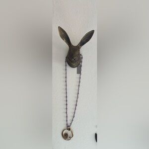 Cynthia Gale hyacinth amethyst, bronze & sterling silver necklace.